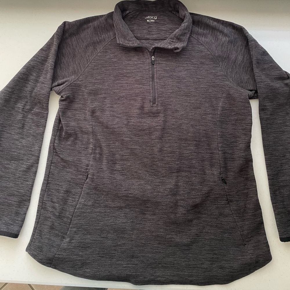 BCG Charcoal Gray Half-Zip Pullover, XL, smoke free, pet free home. Gently used.